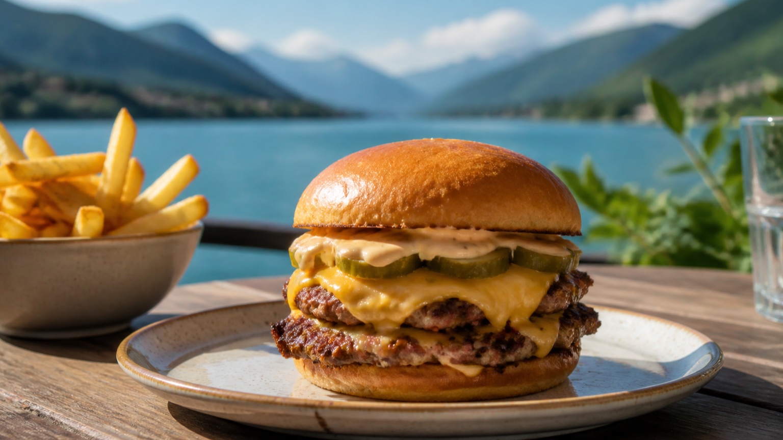 Smash burger un dimanche midi à Annecy